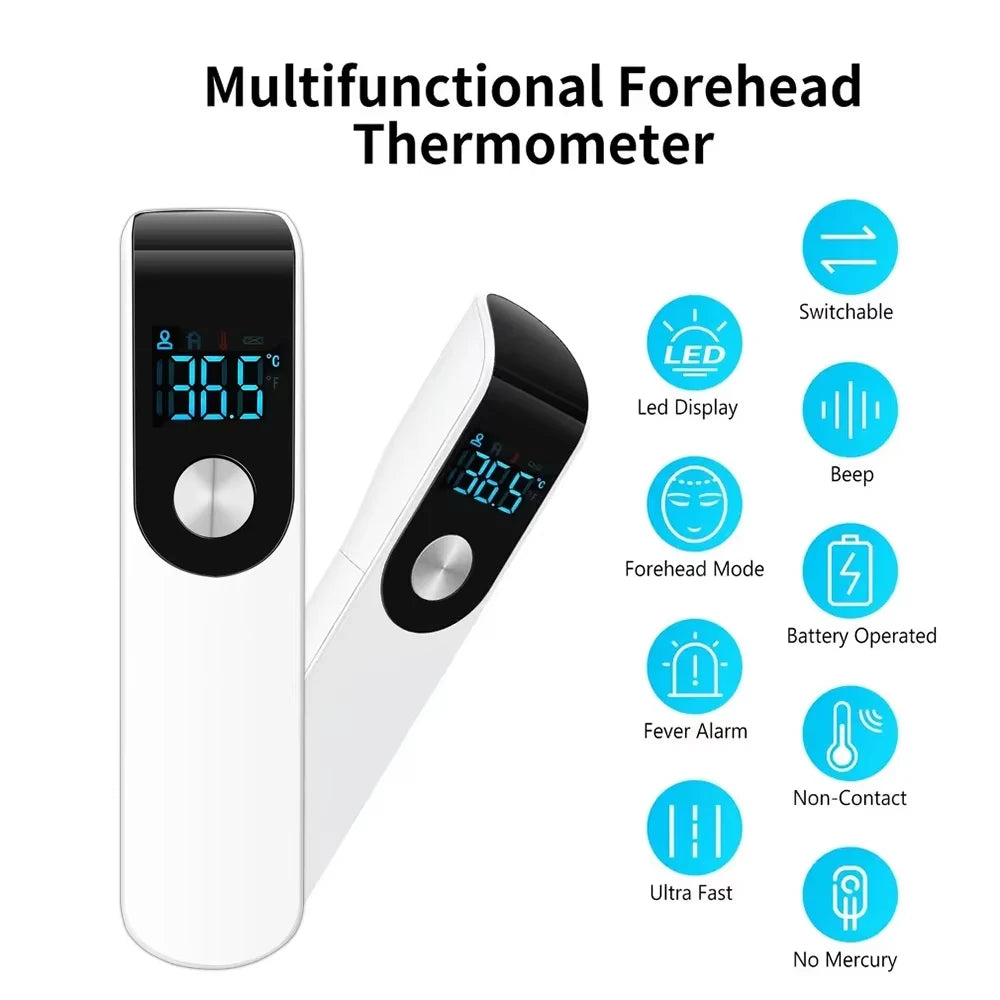 Thermomètre infrarouge numérique à affichage Celsius, pistolet de mesure de température médical sans contact, hygromètre très sensible