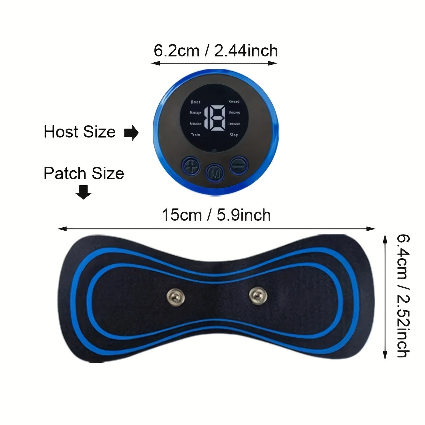 Masseur électrique musculaire 2/3/4 pièces, appareil de massage du cou EMS, 8 modes, 19 niveaux de force, vibrateur, instrument de traitement