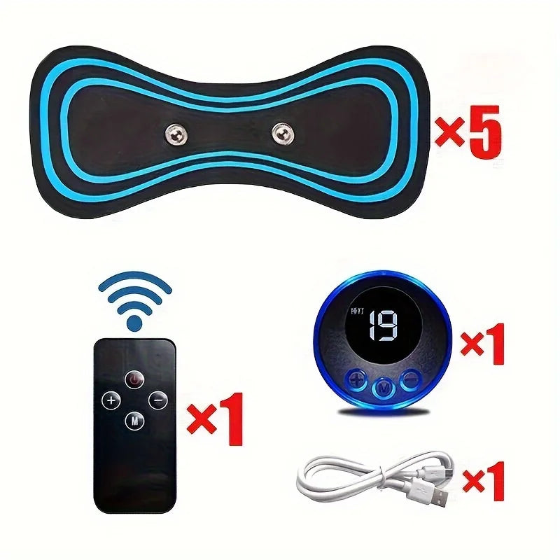 Masseur électrique musculaire 2/3/4 pièces, appareil de massage du cou EMS, 8 modes, 19 niveaux de force, vibrateur, instrument de traitement