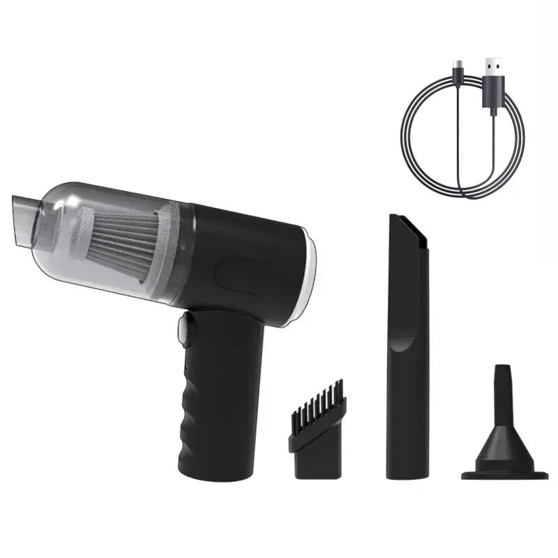 Aspirateur de voiture sans fil 9000 Pa, chargement USB, appareil de nettoyage portable 1200 mAh, mini aspirateur eau et poussière pour la maison