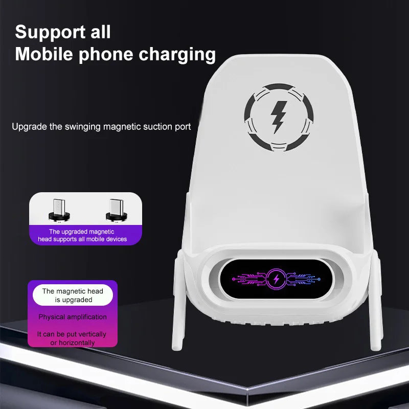 Chargeur Sans fil avec support Magnétique 15W - Compatible MagSafe