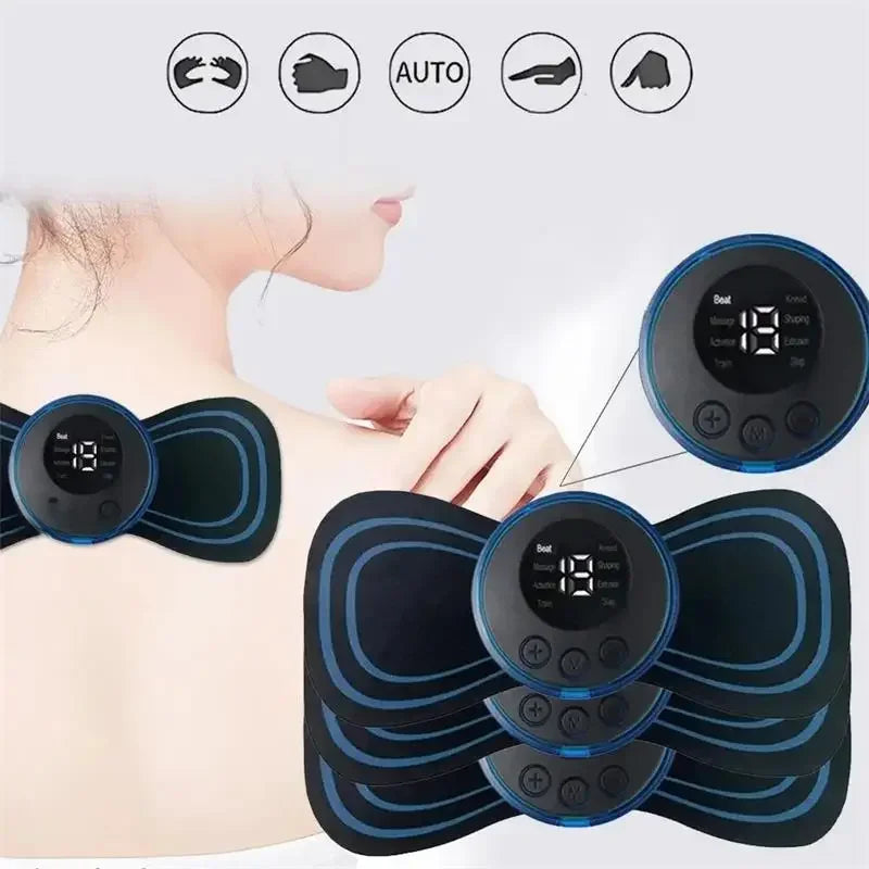 Masseur électrique musculaire 2/3/4 pièces, appareil de massage du cou EMS, 8 modes, 19 niveaux de force, vibrateur, instrument de traitement