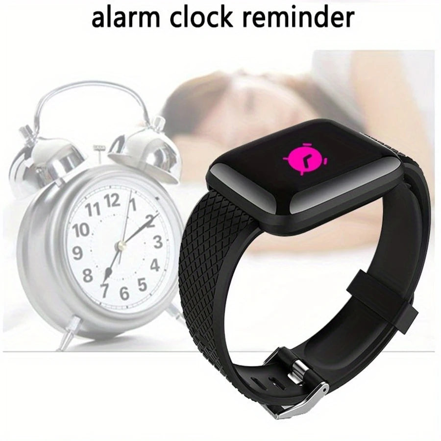 Montre connectée pour hommes et femmes, bracelet avec moniteur d'activité physique et de messages, cadeau d'anniversaire, horloge électronique pour Android et iOS