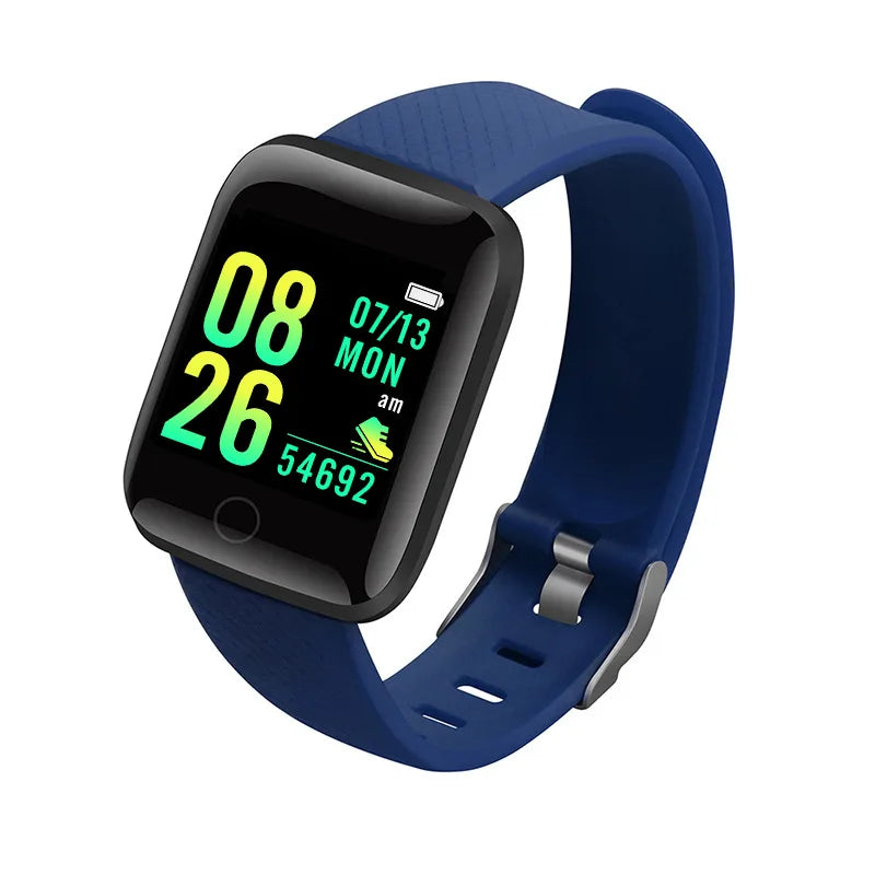 Montre connectée pour hommes et femmes, bracelet avec moniteur d'activité physique et de messages, cadeau d'anniversaire, horloge électronique pour Android et iOS