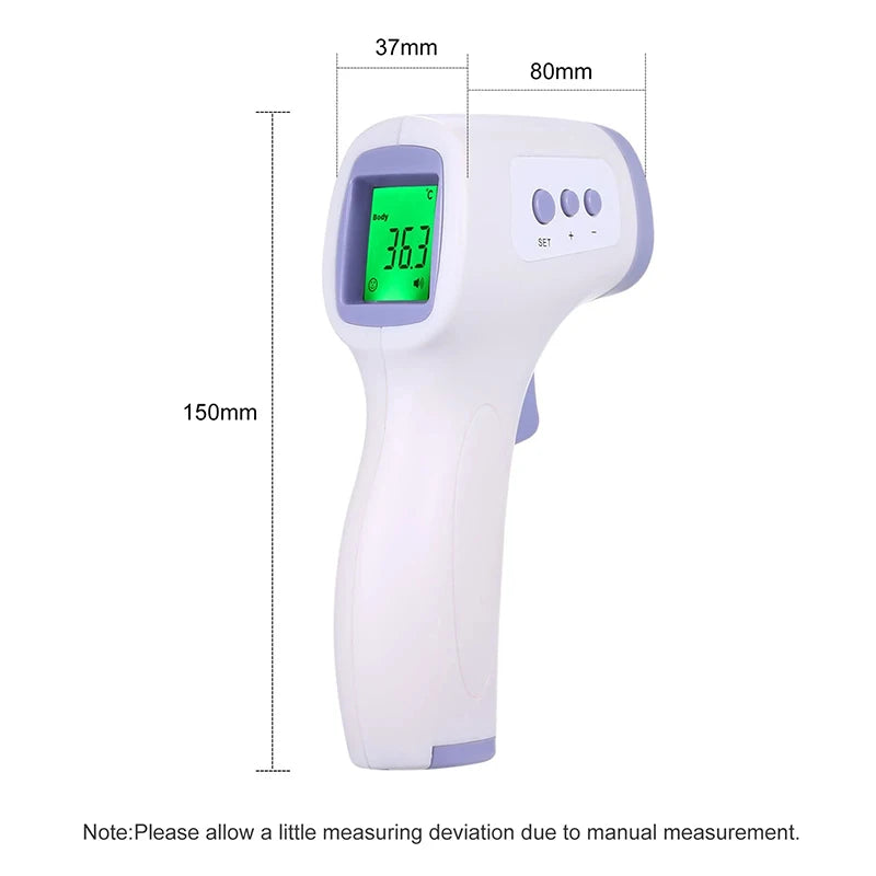 Thermomètre frontal infrarouge numérique, outil électronique de mesure de la fièvre sans contact, pour l'extérieur et la maison, pour bébés et adultes