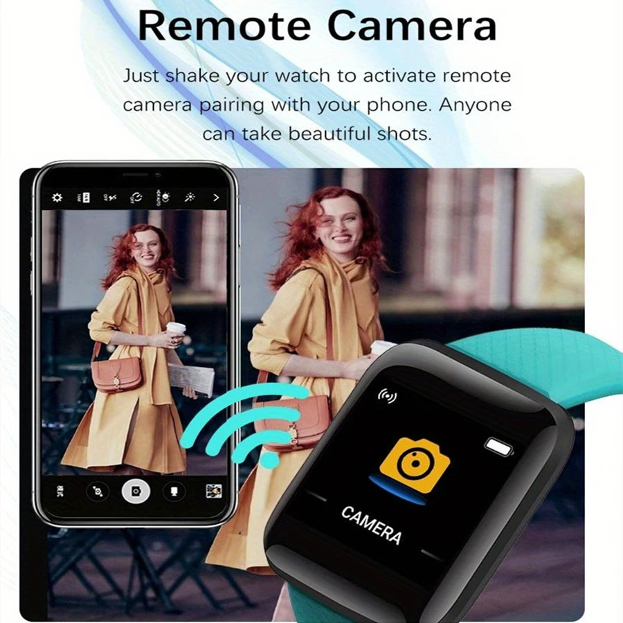 Montre connectée pour hommes et femmes, bracelet avec moniteur d'activité physique et de messages, cadeau d'anniversaire, horloge électronique pour Android et iOS