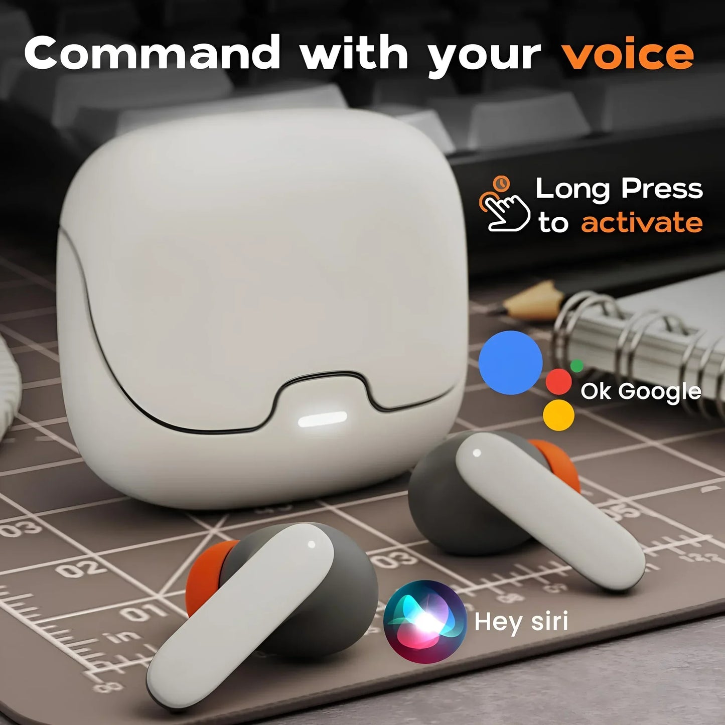 Écouteurs Bluetooth TWS 5.4 – Son Clair. Connexion Instantanée. Liberté Totale.