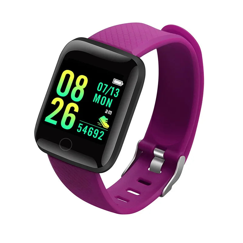 Montre connectée pour hommes et femmes, bracelet avec moniteur d'activité physique et de messages, cadeau d'anniversaire, horloge électronique pour Android et iOS
