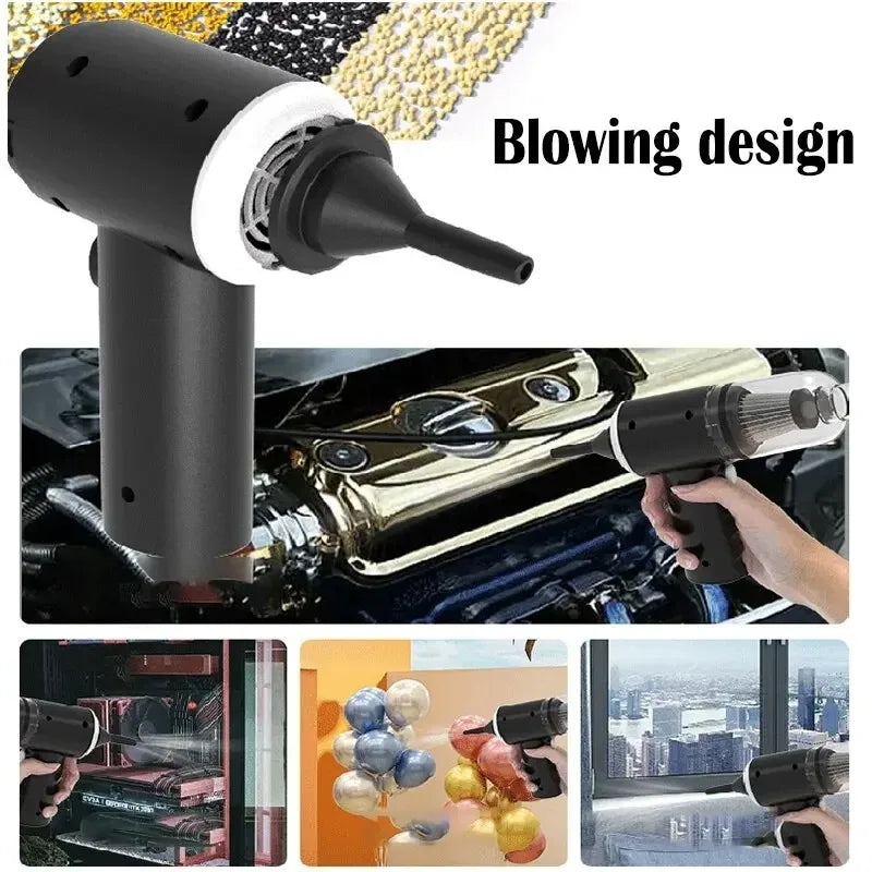 Aspirateur de voiture sans fil 9000 Pa, chargement USB, appareil de nettoyage portable 1200 mAh, mini aspirateur eau et poussière pour la maison