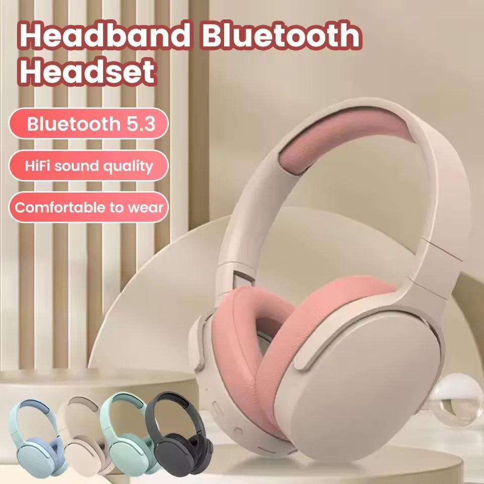 Casque Sans Fil Bluetooth P2961 – Son HiFi 9D, Autonomie Longue Durée & Basses Puissantes