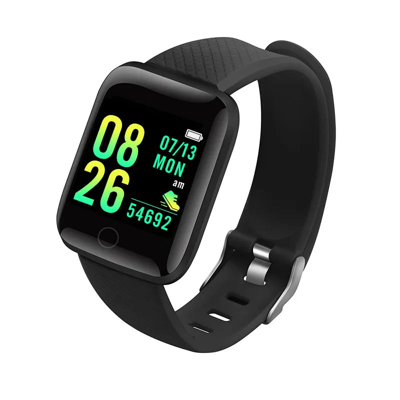 Montre connectée pour hommes et femmes, bracelet avec moniteur d'activité physique et de messages, cadeau d'anniversaire, horloge électronique pour Android et iOS
