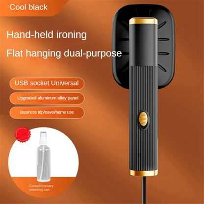 Défroisseur vapeur portable de voyage pour vêtements, mini fer à vapeur rotatif à 180°, fer à vapeur portatif pour vêtements en tissu, noir