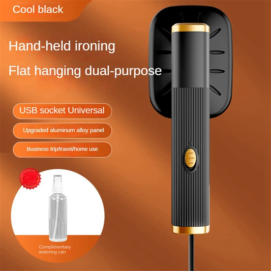 Défroisseur vapeur portable de voyage pour vêtements, mini fer à vapeur rotatif à 180°, fer à vapeur portatif pour vêtements en tissu, noir
